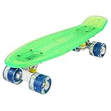 WeSkate Cruiser Skateboard Komplett Retro Mini Crystal Komplettboard, 22' 55CM...