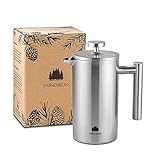 Groenenberg French Press aus Edelstahl | 0,6 Liter (3 Tassen) | Erhältlich in 3 Größen...