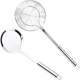 Schaumkelle Edelstahl,Spinnen Sieb,Feines Sieb Schaumlöffel,Spinnensieb...