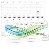 Bürokalender quer 2023 MAXIMA in Blau/Grün Spiralkalender Schreibtischkalender...
