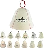 GMMH Saunahut Saunamütze aus Wollfilz - Filz Saunakappe für Damen und Herren, Filzkappe...
