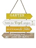 Small-Preis Gartenschild aus Holz (MDF) Gartenträume - Wegweiser durch Ihr...