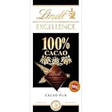 Lindt Schokolade | EXCELLENCE Tafel 100% | 50g | extra dünne Feinherbe Bitter-Schokolade...