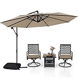 ABCCANOPY 270cm Sonnenschirm im Freien Wasserabweisende Bespannung -Gartenschirm...