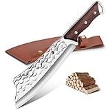 Moontay Outdoor Messer Survival aus 440C Edelstahl Feststehende Klinge Jagdmesser mit Full...