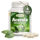 Acerola Kapseln – 500 mg natürliches Vitamin C aus Acerola pro Kapsel (120...