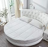 XGHW Matratzenschoner Rundbett, super weich, Wirbelsäule Schutz, Zwei Breiten elastische...