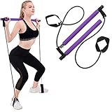 Pilates-Stick, tragbares Pilates-Bar-Set mit Widerstandsband, Yoga-Übungsstange,...