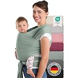 Laleni Tragetuch Baby neugeboren bis 15 kg aus weicher Baumwolle - Babytrage...