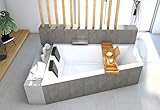ECOLAM® Badewanne Trapezwanne Intima Duo Eckwanne für Zwei 170x125 cm LINKS +...