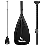 Abahub SUP Paddel 3teilig Stand Up Teleskoppaddel 173-213cm Aluminium mit PU Beschichtung...