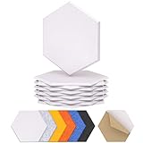 TONOR Hexagon Akustikplatten selbstklebend 12St Schallabsorber Schallschutz mit...