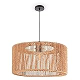 Paco Home Hängelampe Bambus Wohnzimmer Pendelleuchte Rattan Esstisch Esszimmer Lampe E27...