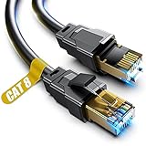 Cat-8-Ethernet-Kabel, 0,5 m, 2 m, 5 m, 6 m, 9 m, 12 m, 15 m, 18 m, 30 m, robustes...