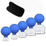 MeYuxg Schröpfset Schröpfgläser aus Echtglas, 5 Stück Schröpfen Schröpfgläser mit...