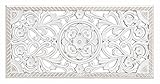 Spetebo Wand Deko Ornament shabby weiß zum Aufhängen - 61 x 30 cm/rechteckig - Vintage...
