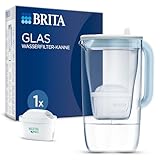BRITA Glas Wasserfilter-Kanne hellblau (2,5l) inkl. 1x MAXTRA PRO All-in-1 Kartusche –...