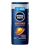 NIVEA MEN Sport Duschgel (250 ml), pH-hautfreundliche Pflegedusche mit vitalisierendem...