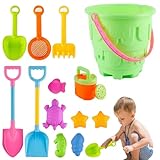 Womsclo 13pcs Strandspielzeug für Kinder Sandspielzeug beinhaltet Strandeimer, Sandform,...