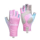 BRILISLE Angelhandschuhe für Damen, LSF 50+, UV-Schutz, fingerlos, Anti-Rutsch-Handschuhe...