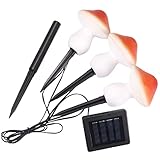 3 Stück Pilz Outdoor Solar Gartenleuchten Niedliche Form Pilz Landschaft Licht Weglampen...