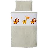 Gräfenstayn® 2-TLG. Kinderbettwäsche Set mit Tiermotiv und integriertem Reißverschluss...