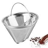 Kaffeefilter Edelstahl Kaffeefilter Größe 4 Wiederverwendbar Kaffee Dauerfilter mit...