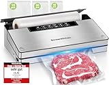 Bonsenkitchen Vakuumierer, Stark Vakuumiergerät mit 5 Modi, 8 L/Min,...