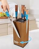 Messerblock Magnetisch -KUCHEASY Drehbar 360 Grad Magnetisch Ohne Messer -Magnetischer...