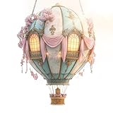 Laterne in Heißluftballonform – Solar-Laterne Heißluftballon, Dekoration zum...