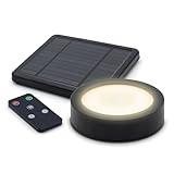Spetebo LED Solar Magnet Pavillon Leuchte schwarz mit Ferbedienung - Ø 12 cm -...