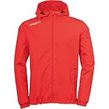 uhlsport Kinder Essential Regenjacke, rot/Weiß, 128