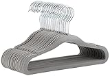 Amazon Basics Kinder-Kleiderbügel aus Samt, rutschfeste Kleiderbügel für Babys und...