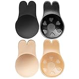 MELLIEX 2 Paar Trägerloser Unsichtbarer Klebe BH Push Up Nippel Cover...