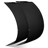 Topsolar Flexibles Solarpanel 2 Stück 100 W 12 V/24 V monokristallin biegbar...