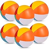 Heyu-Lotus 6 Stück Aufblasbare Wasserbälle, 30cm Inflatable Ball Wasserbälle, Rainbow...