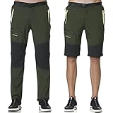SOLOYEE Herren Wanderhose Zip Off Trekkinghose Outdoorhose Wasserdicht...