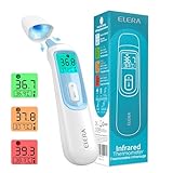 ELERA Fieberthermometer Ohr, Fieberthermometer Baby Kontaktlos mit 4 Messmodi,...
