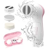 Elektrische Gesichtsreinigungsbürste, 360° Tiefenreinigung mit 3 Aufsätzen, 2...