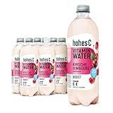 hohes C Vitamin Water Boost Kirsche & Himbeere (6 x 750ml), mehr Energie mit...