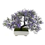Ästhetische künstliche Bonsai-Pflanze mit stilvollem Topf, bringt die Natur ohne...