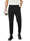 Elegancity Herren Anzughosen Schwarz Einfarbig Business Chino Hose Regular Fit...