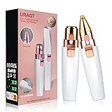 URAQT Gesichtshaarentferner für frauen, 2 in 1 USB Elektrischer Augenbrauen Rasier,...