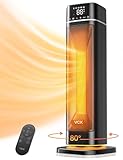 Heizlüfter Energiesparend, 60CM 12ft/s Schnelle, leise keramik heizlüfter mit...