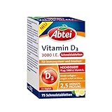Abtei Vitamin D3 3000 I.E. - unterstützt Immunsystem und Knochen - laborgeprüft,...