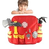 Vibhgtf Feuerwehrmann Rollenspiel – Feuerwehrmann-Kostüm für Kinder, pädagogisches...