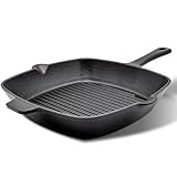 HENSSLERS® Grillpfanne Gusseisen [26cm] - Grill Pfanne für alle Herdarten &...