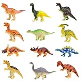 Dinosaurier Spielzeug Set, 12 Stück Dinosaurier Figuren Kinder, Mini...