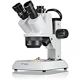 Bresser trinokulares Stereomikroskop Analyth STR Trino 10x - 40x mit getrennt dimmbarem...
