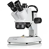 Bresser trinokulares Stereomikroskop Analyth STR Trino 10x - 40x mit getrennt dimmbarem...